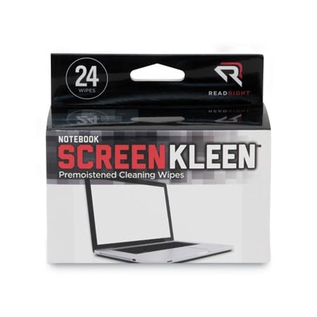 Read/Right Read Right, Notebook Screenkleen Pads, Cloth, 7 X 5, White, 24PK RR1217